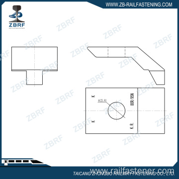 K.R. type K rail fixing clip for BS80R